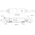 Hydraulikzylinder doppeltwirkend CJ2F-50/28/200 mit Gelenkaugen 25 mm