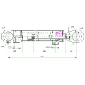 Hydraulikzylinder doppeltwirkend CJ2F-40/22/160 mit Gelenkaugen 25 mm - HT24