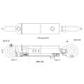 Hydraulikzylinder doppeltwirkend CJ2F-50/28/200 mit Gelenkaugen 25 mm
