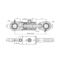 Hydraulikzylinder doppeltwirkend CJ2F-50/28/250 mit Gelenkaugen 25 mm - HT24