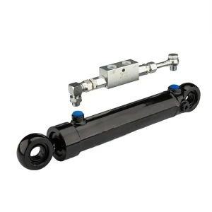 Hydraulikzylinder doppeltwirkend 50/25/200 mit Gelenkaugen 25mm + Sperrventil - HT24