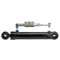 Hydraulikzylinder doppeltwirkend 50/25/200 mit Gelenkaugen 25mm + Sperrventil - HT24