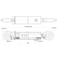Hydraulikzylinder doppeltwirkend 50/25/200 mit Gelenkaugen 25mm + Sperrventil - HT24