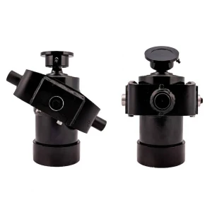 Teleskopzylinder 6-stufig Ø120/105/90/75/60/45mm 1000mm Hub mit Kugelpfanne und Kardanring