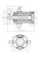 Teleskopzylinder 6-stufig Ø120/105/90/75/60/45mm 1000mm Hub mit Kugelpfanne und Kardanring