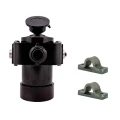 Teleskopzylinder 6-stufig Ø120/105/90/75/60/45mm 1000mm Hub mit Kugelpfanne, Kardanring und Lagerbockpaar