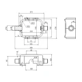 Teleskopzylinder 6-stufig Ø120/105/90/75/60/45mm 1250mm Hub mit Kugelpfanne und Kardanring