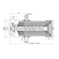 Teleskopzylinder 6-stufig Ø120/105/90/75/60/45mm 1250mm Hub mit Kugelpfanne