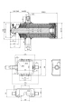 Teleskopzylinder 4-stufig Ø90/75/60/45mm 800mm Hub mit Kugelpfanne und Kardanring