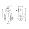 Pendelgelenk BRM1-60-01 ohne Bremse für Hydraulikrotator, 3000 kg, Ø25 mm