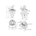 Hydraulik-Rotator Gruppe 3 3/8" – 20 l/min, 3000 kg mit Verbindungsstück ohne Bremse
