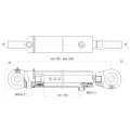 Hydraulikzylinder doppeltwirkend 63/36/500 mit Gelenkaugen 35mm - HT24