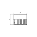 Presshülse für Hydraulikschläuche 1SN DN10, Schlauch-Außendurchmesser 17mm