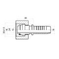 DKOL Pressnippel gerade für Hydraulikschläuche DN19 (20) 1SN/2SN, M30x1,5