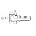 DKOL Pressnippel gerade für Hydraulikschläuche DN19 (20) 1SN/2SN, M33x2