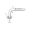 DKOL Pressnippel 90° für Hydraulikschläuche DN8 1SN/2SN, M14x1,5