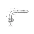 DKOL Pressnippel 90° für Hydraulikschläuche DN16 1SN/2SN, M27x1,5
