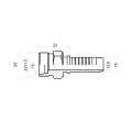 CEL Pressnippel gerade für Hydraulikschläuche DN16 1SN/2SN, M22x1,5