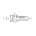 CEL Pressnippel gerade für Hydraulikschläuche DN16 1SN/2SN, M26x1,5