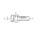 CEL Pressnippel gerade für Hydraulikschläuche DN16 1SN/2SN, M30x1,5