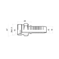CEL Pressnippel gerade für Hydraulikschläuche DN19 (20) 1SN/2SN, M26x1,5