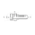 CEL Pressnippel gerade für Hydraulikschläuche DN19 (20) 1SN/2SN, M30x2