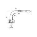 DKOL Pressnippel 90° für Hydraulikschläuche DN12 (13) 1SN/2SN, M22x1,5