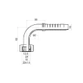 DKOL Pressnippel 90° für Hydraulikschläuche DN16 1SN/2SN, M22x1,5