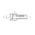 CEL Pressnippel gerade für Hydraulikschläuche DN10 1SN/2SN, M22x1,5