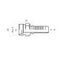 CEL Pressnippel gerade für Hydraulikschläuche DN12 (13) 1SN/2SN, M18x1,5