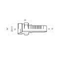 CEL Pressnippel gerade für Hydraulikschläuche DN12 (13) 1SN/2SN, M22x1,5