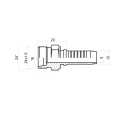 CEL Pressnippel gerade für Hydraulikschläuche DN12 (13) 1SN/2SN, M24x1,5