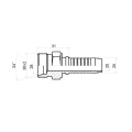 CEL Pressnippel gerade für Hydraulikschläuche DN25 1SN/2SN, M36x2
