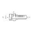 CEL Pressnippel gerade für Hydraulikschläuche DN8 1SN/2SN, M14x1,5
