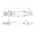 Hydraulikzylinder doppeltwirkend CJ2F-63/32/187 mit Querbuchsen 30mm