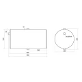 Hydrauliköltank 15 Liter mit 2 Spannbändern Ø 206 mm