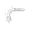 DKR 90° Pressnippel DN16 1SN/2SN 3/4" BSP