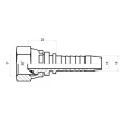 DKR Pressnippel gerade DN19 (20) 1SN/2SN 1" BSP