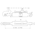 Hydraulischer Oberlenker mit CBM-Fanghaken Kat. 2, 570–790 mm, Hub 220 mm – für Traktoren bis 120 PS