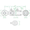 Verstärkter hydraulischer Oberlenker Kat. 2 für Traktoren, 520–795 mm, Hub 275 mm – Euro ISO
