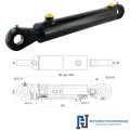 Hydraulikzylinder doppeltwirkend CJ2F-63/36/500 mit Gelenkaugen 35mm
