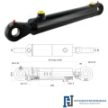 Hydraulikzylinder doppeltwirkend CJ2F-63/36/630 mit Gelenkaugen 35mm