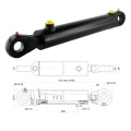 Hydraulikzylinder doppeltwirkend CJ2F-63/36/630 mit Gelenkaugen 35mm