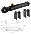Hydraulikzylinder doppeltwirkend CJ2F 50/28/140 mit Gelenkaugen 25mm + Befestigung