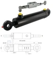 Hydraulikzylinder doppeltwirkend CJ2F-63/32/200 mit Gelenkaugen 25mm + Sperrventil